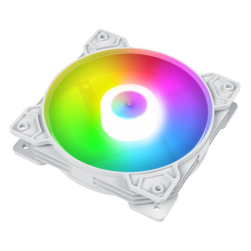 Wholesale Moon 12cm color chassis fan desktop computer mute LED colorful large 4pin cooling fan