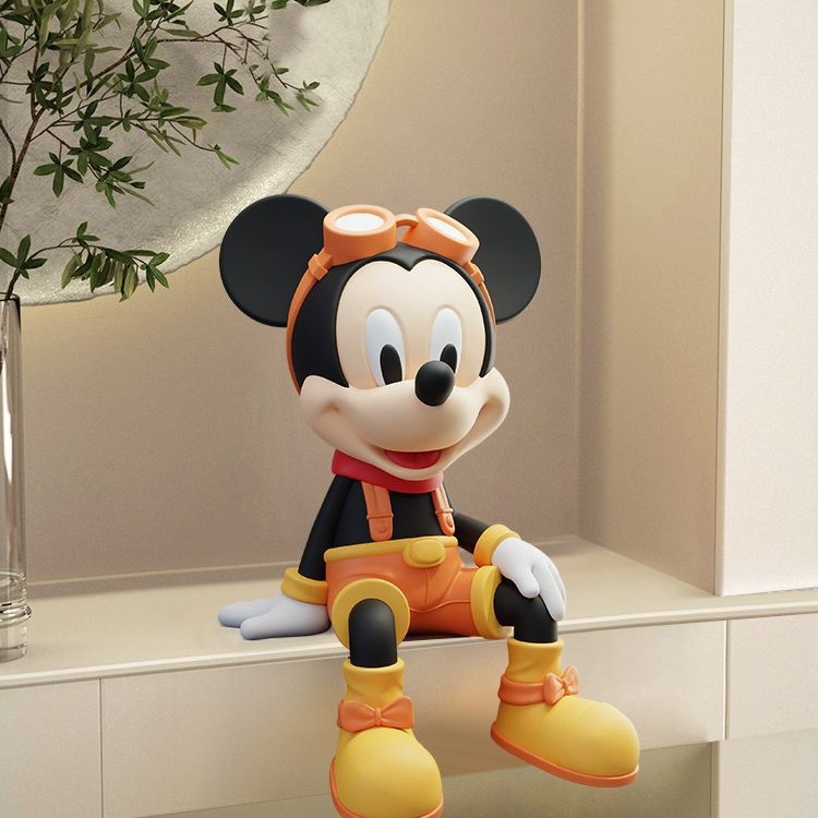 Trendy Mickey decoration living room TV cabinet home decoration entrance light luxury high-end decoration New House housewarming