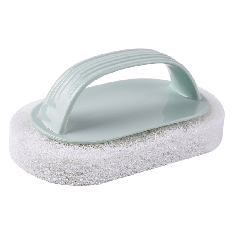 Household Plain Handle Cleaning Brush Decontamination Sponge Cleaning Bathroom Toilet Tile Cleaning Brush Kitchen Brush