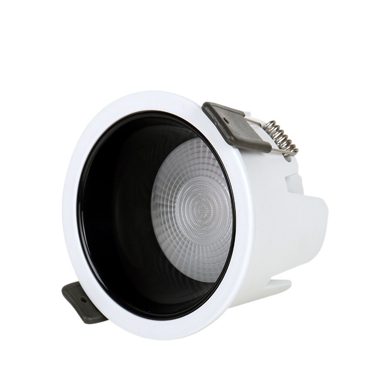 led intelligent dimming color temperature tube spotlight embedded household embedded brightness COB anti-glare spotlight Hill