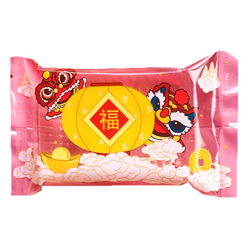 Lion Dance Mix Baking Packaging Bag Flat Pineapple Cake Candy Mung Bean Cake Fuzi Cattle Cake Dried Nipper
