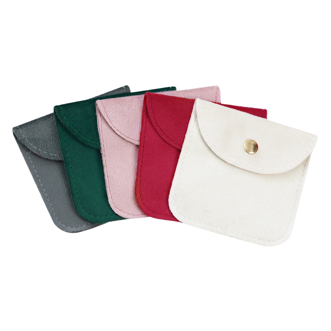Jewelry Storage Bag Watch Handstring Storage Flip Bag Ring Jewelry Flannel Bag Customization