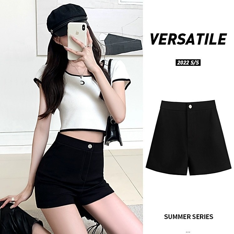 Underclothes missing shorts women's summer 2023 new jazz hot girl tight black leggings outer wear women's hot pants