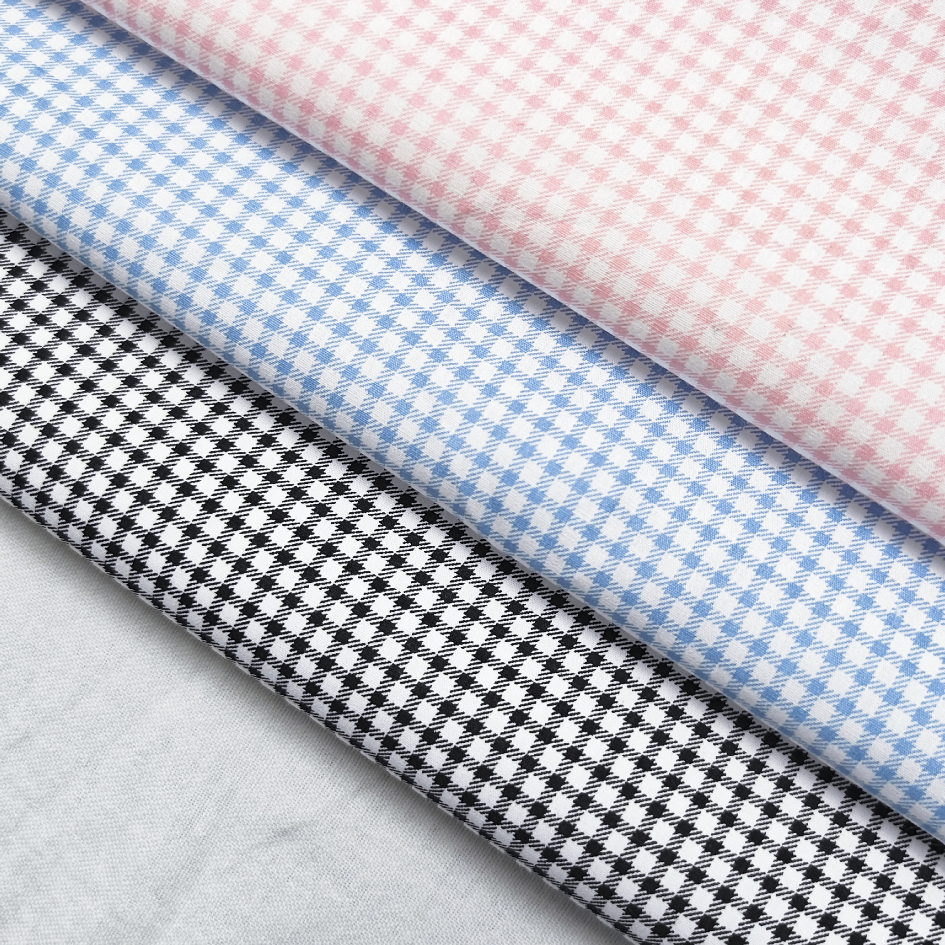 Spring and Summer Woven High-Density Plain Cotton Plaid Printed Fabric Dress Children's Decoration Fabric Home Boutique