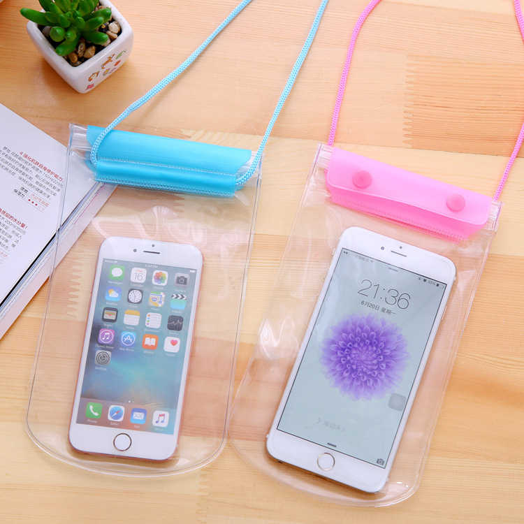 Picture of Double-layer Thickened Barrier-free Mobile Phone Waterproof Bag Transparent Waterproof Mobile Phone Case Large Takeaway Mobile Phone Waterproof Han Proof Bag