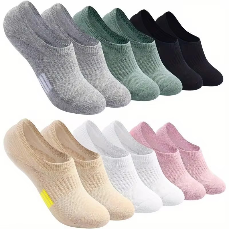 Amazon Cross Border in stock Hot Sale Summer plus size Simple Boat Socks Invisible Socks Casual Sports Shallow Top Socks