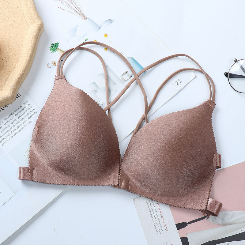 Picture of Beautiful Back 3D Front Button Wrapped Chest Intimates Girl Student Suspender Tube Top Sports Sexy Wire-Free Bra Vest Intimates