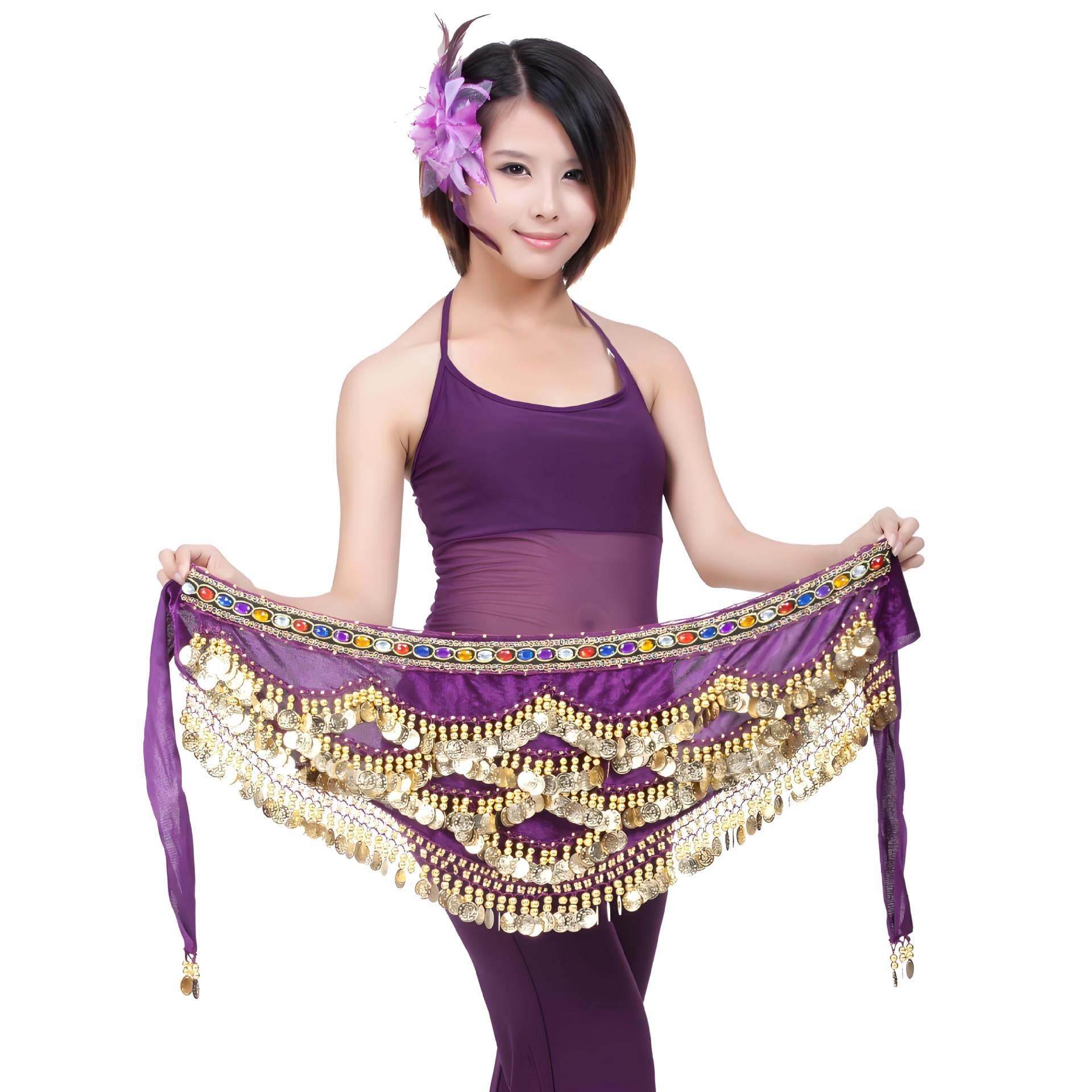 Picture of 328 Currency Belly Dance Waist Chain Belly Dance Belt Waist Chain Handmade Sequin Waist Decoration Egyptian Oriental Dance Waist Chain