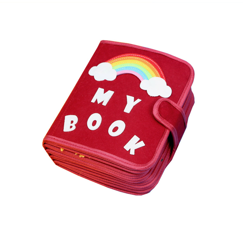 Picture of Felt Book Children's Educational Early Education Rainbow Felt Book Life Cognition Busy Board Children Felt Book