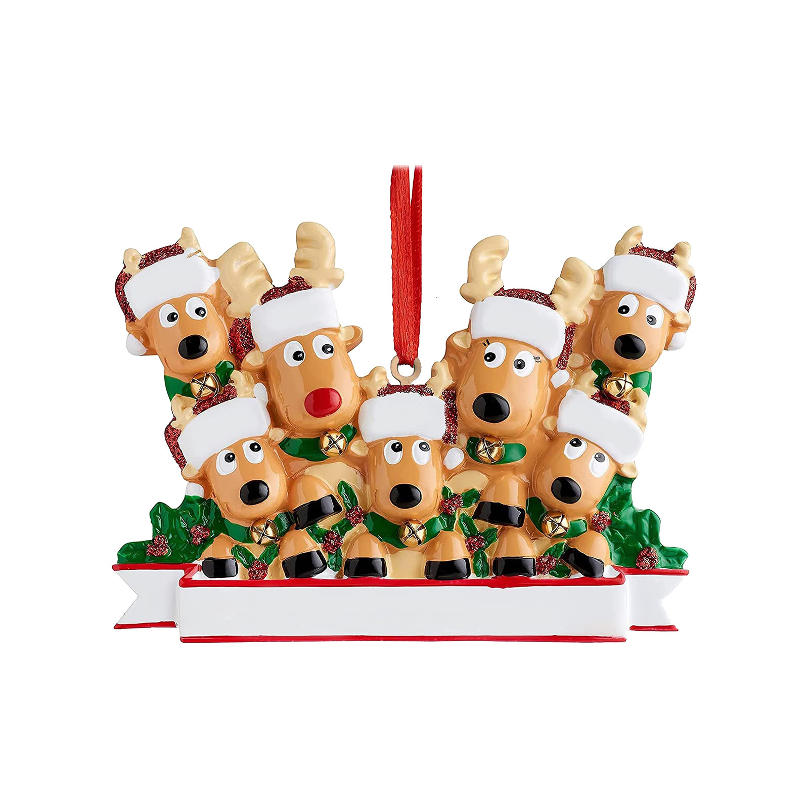 Picture of Christmas Reindeer Family Cute Home Pendant Christmas Elk Family Christmas Holiday Name Pendant