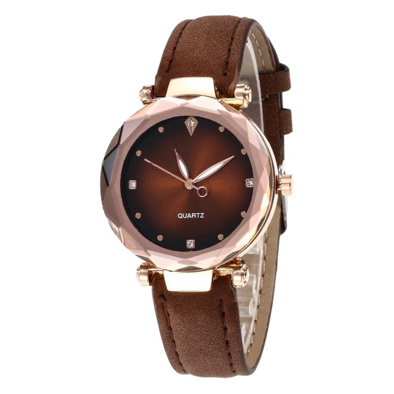 A Drop-Shipping Micro-Business Popular Water Chestnut Personalized Quartz Watch Korean Version Female Student Fashion Trend Cat Eye Watch Wholesale