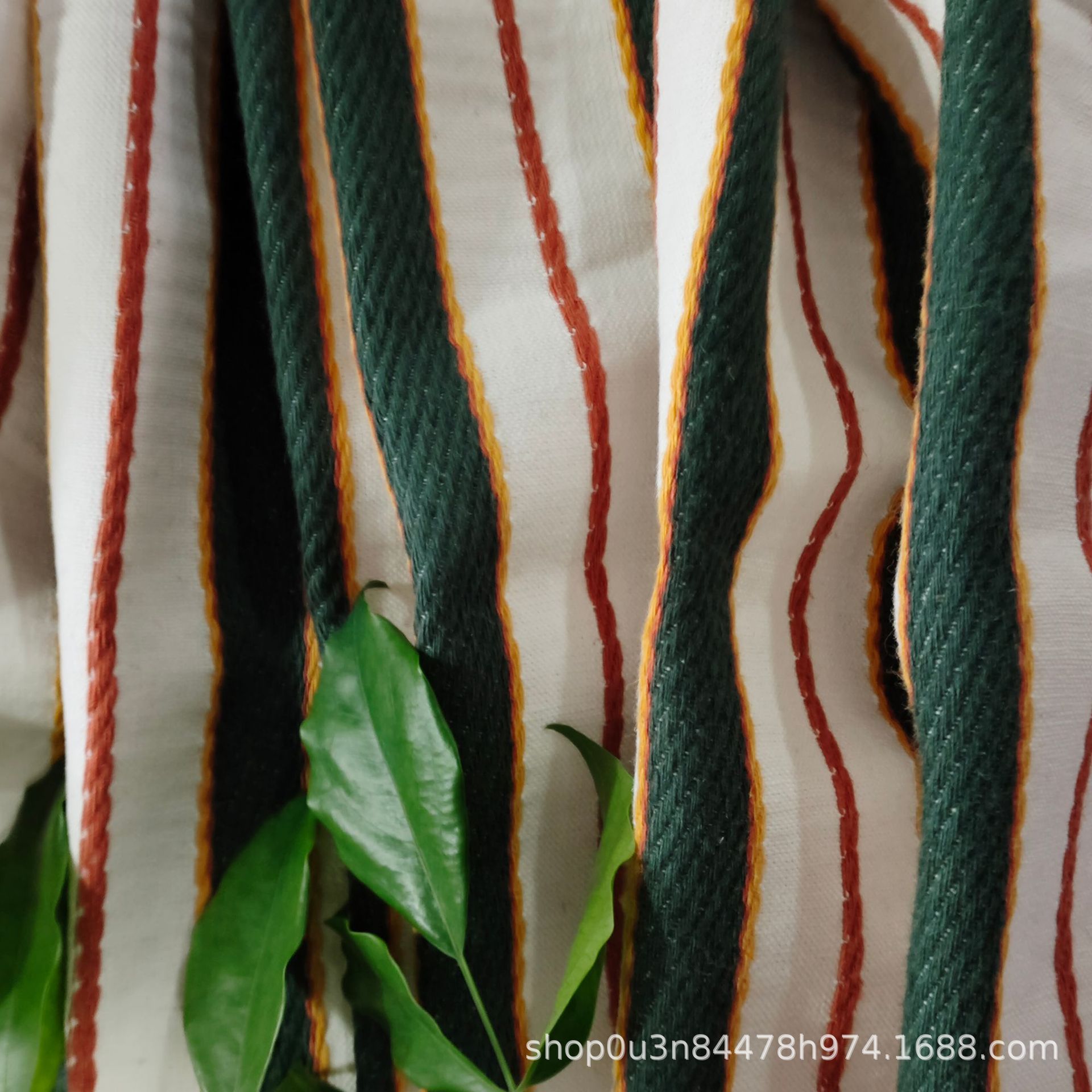 Picture of Linen Cotton Stripesd Jacquard Sofa Fabric Cotton Linen High Density Home Textile Fabric Linen Cotton Blanket Cloth