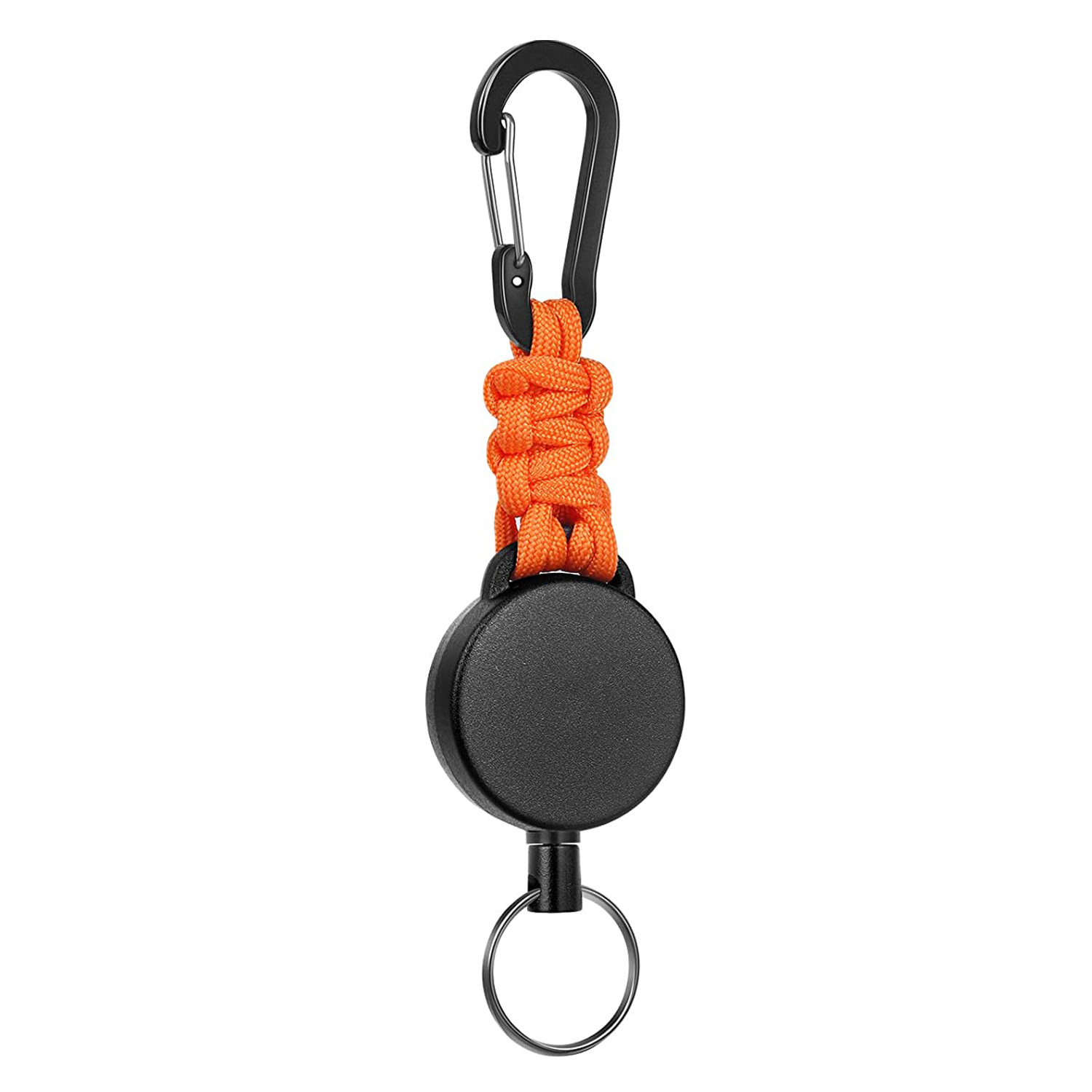 Picture of Black rebound three-color rope knitted retractable ABS high rebound carabiner anti-lost anti-theft keychain