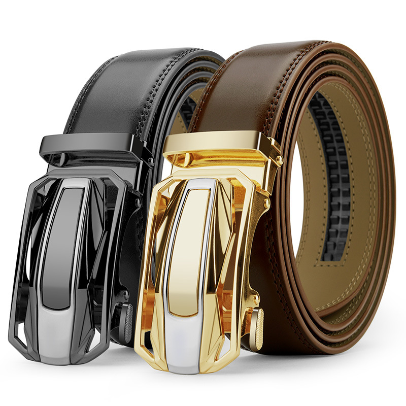 Cross-border Hot Selling Belt Men's Two-layer Cowhide Belt Fashion Business Casual Joker Belt Manufacturers in stock