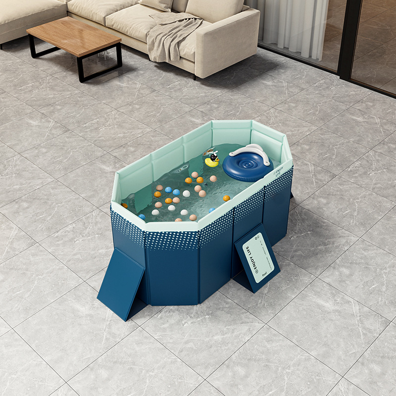 Picture of Swimming Pool Thickened Wear-resistant Installation-free Swimming Pool Outdoor Non-inflatable Foldable Paddling Pool Children's Household Pool