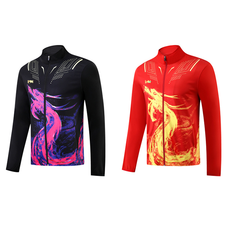 New dragon suit table tennis jacket competition training ball suit adult children style 3681
