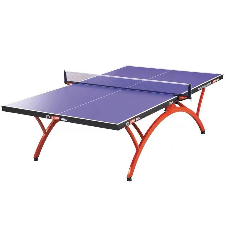Picture of Red double happiness table tennis table indoor household standard game small rainbow foldable T2828 table tennis table