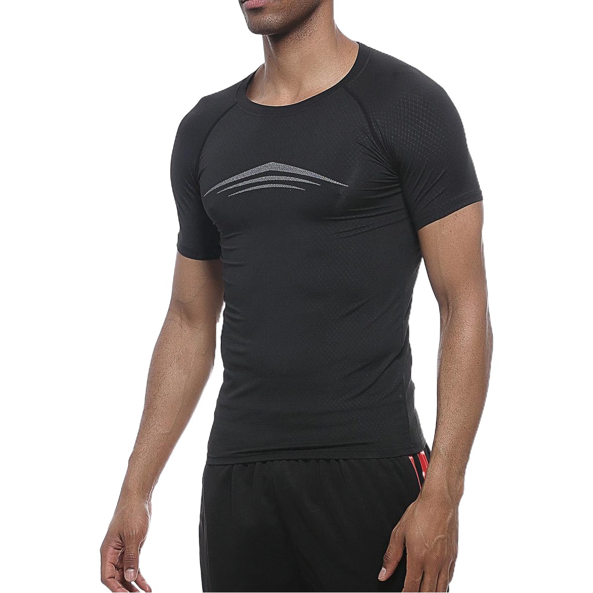 European and American Quick Dry Tight Fitness Clothes Men's Running Pro Sports Tight T-shirt Men's Basketball Training Compression
