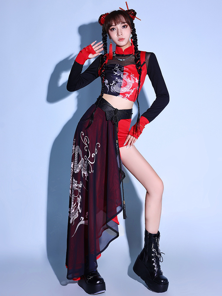 Picture of ds Performance Costume Music Festival National Fashion Dance Costume Shang Yan Dancing Costume Women's National Fashion Show Costume Women's Team Song Costume