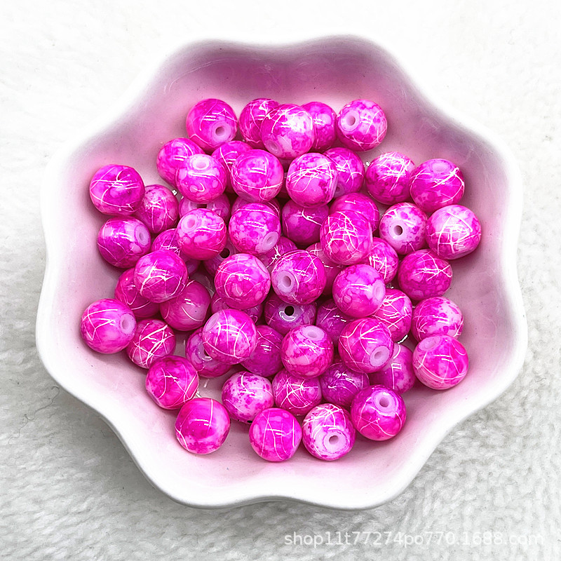 Picture of In stock two-color round beads glass beads loose beads handmade diy bracelet accessories wholesale necklace jewelry beaded material