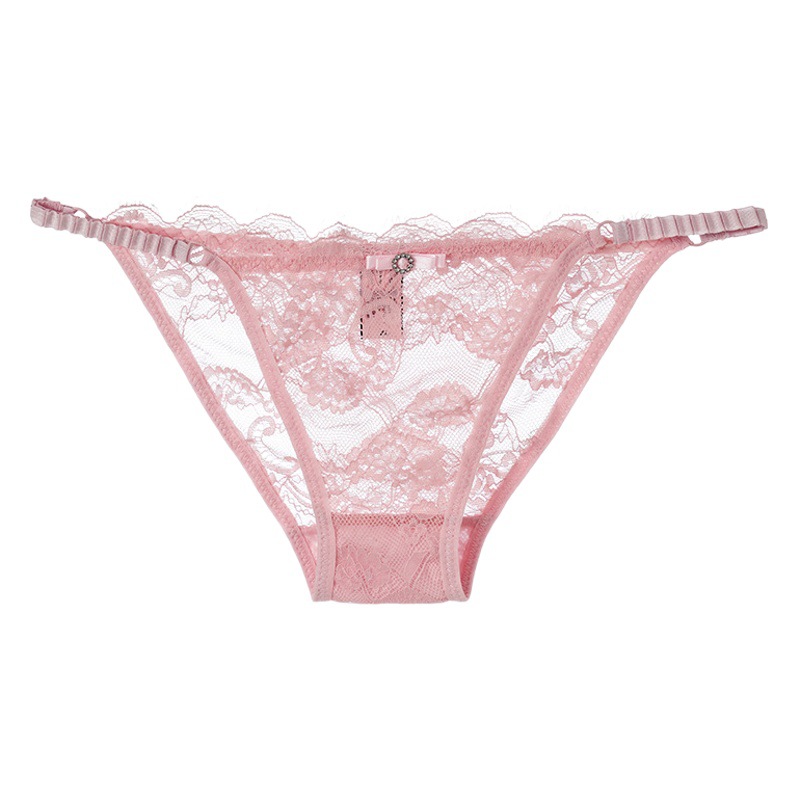 New Lace Sexy Temptation Transparent G-string Hot Hollow Pure Desire Ultra-thin Low Waist Strap Mesh Briefs