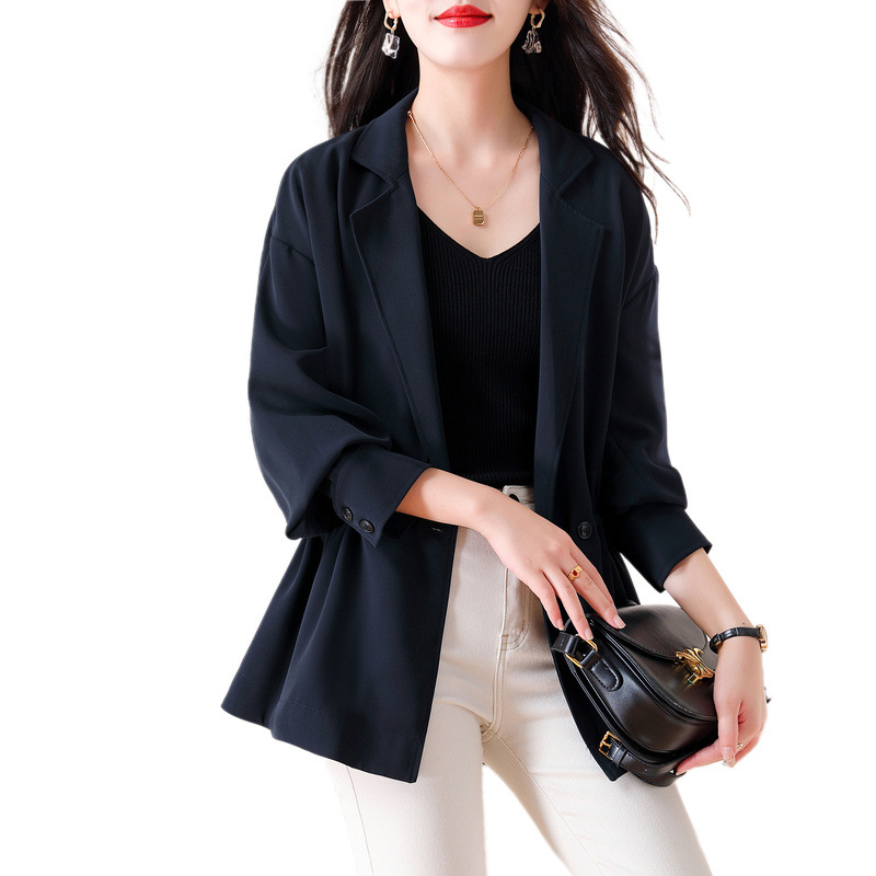 Picture of Real shot autumn new drawstring waist coat temperament short women's trench coat fashion top