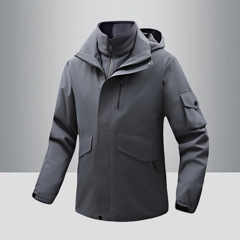 Couple outdoor waterproof three-in-one jacket men's spring, autumn and winter new waterproof and windproof thin couple hiking suit