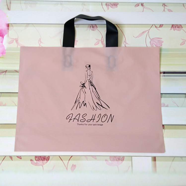 Angel frosted plastic packaging bag portable shopping bag clothing store bag gift bag manufacturer