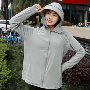 Picture of Nylon Ice-sensitive Sunscreen Clothing Women's Spring and Summer Outdoor UV-resistant Removable Hat Brim Original Yarn Shoulder Sunscreen Clothing
