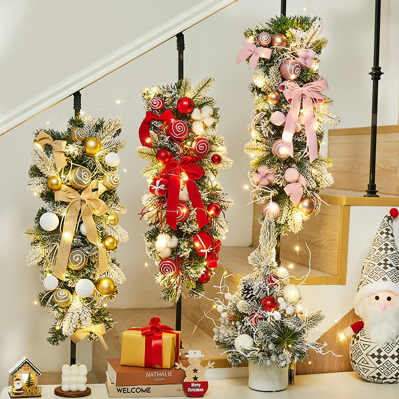 [Factory in stock wholesale] Christmas decorative rattan artificial rattan plant bow