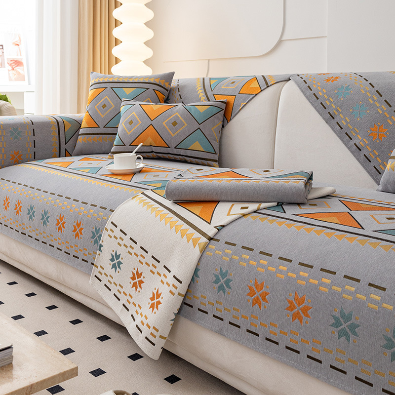 Picture of Chenille sofa cushion four seasons universal simple modern non-slip cushion new sofa cover back towel cover cloth wholesale