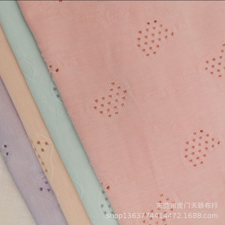 Spring and summer new spot knitted TR fashion hollow mesh jacquard fabric soft, Fashion Women's Jacquard