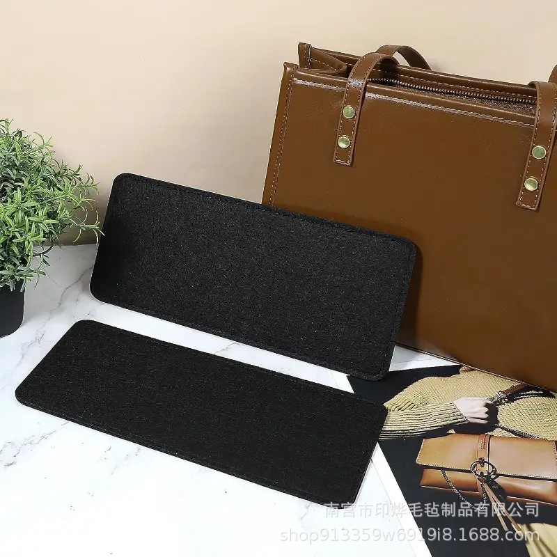 Bag bottom rectangular bag bottom shaping pad brown black insert bottom shaping felt bag bottom shaper tote bag