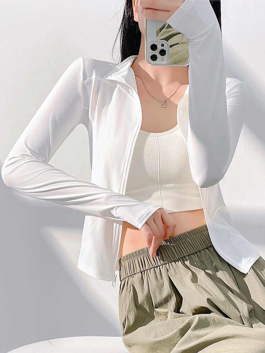 Picture of Juyitang Slim-Fitting Yoga Wear for Outerwear, Slim-Fitting Yoga Wear with Stand Collar, Fitness Running Yoga Sports Jacket for Women