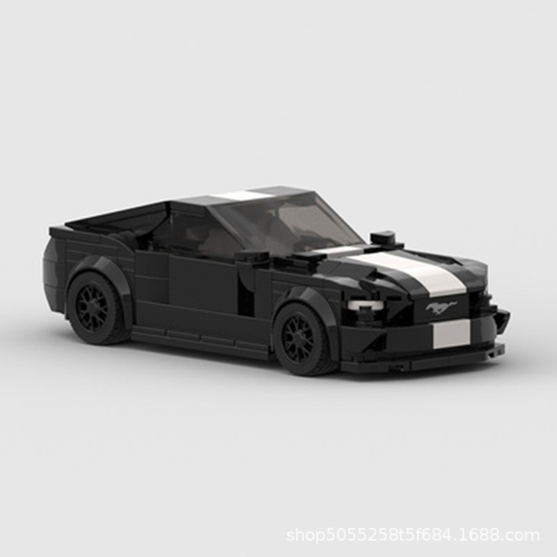 Picture of MOC Block Compatible Lego Set Racing Classic speed 8 Ford Mustang Shelby GT500 Sports Car