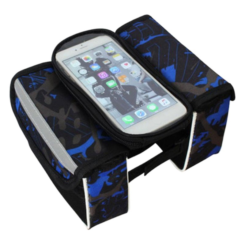 Bicycle Touch Screen Phone Bag Waterproof Mountain Bike Front Beam Bag Saddle Bag Mountain Bike Riding Bag Rain Cover