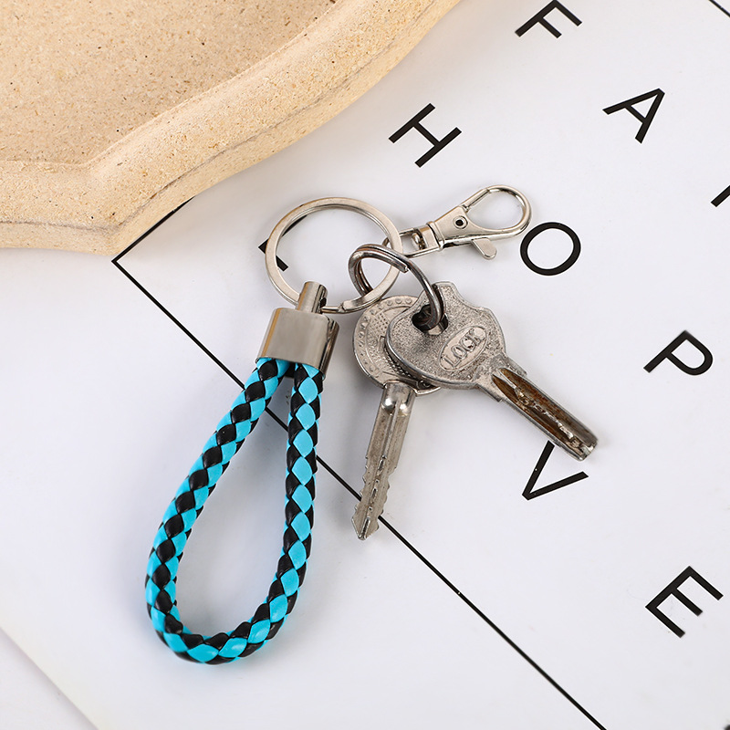 Picture of Carefully Selected Cross-Border Leather Rope Keychain Pendant Car Keychain Pendant Metal Accessories Jewelry Small Gifts Wholesale