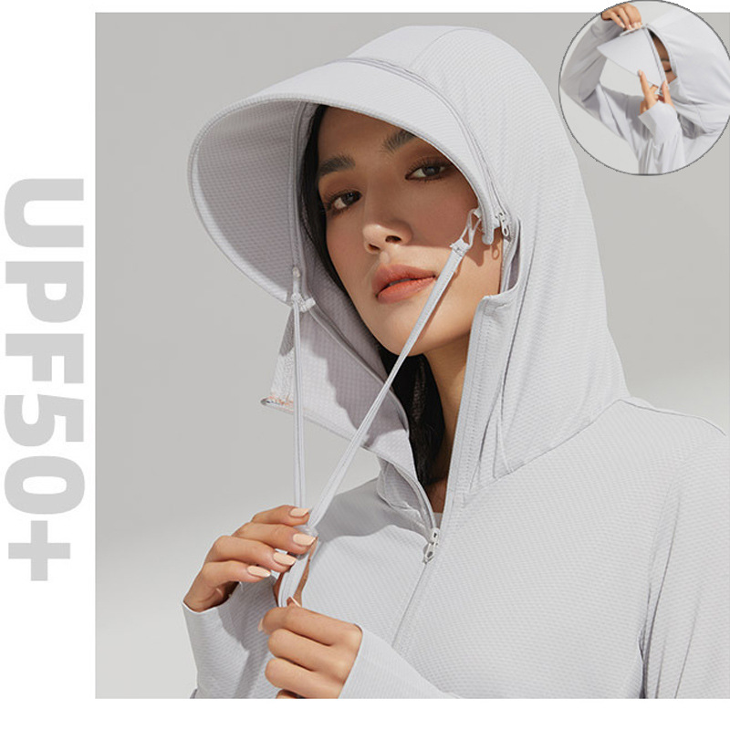 ​ ​ 2025 Cross-Border Titanium Air Shield Sun Protection Clothing Upf50+ Magnetic Neck Guard Fishing Armor Ice Silk Cloak Killing