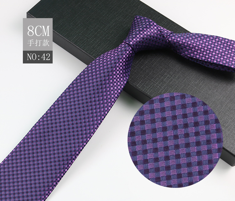 Picture of Men's Tie Business Shirt Stripesd Security Professional Formal Wear Wholesale Plus Logo Manufacturer 8cm Hand-Made
