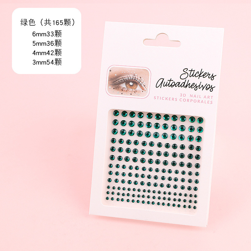 Picture of In stock cross-border hot acrylic eyebrow sticking Diamond 3456mm face sticker performance Color Diamond Crystal acrylic eye corner tears