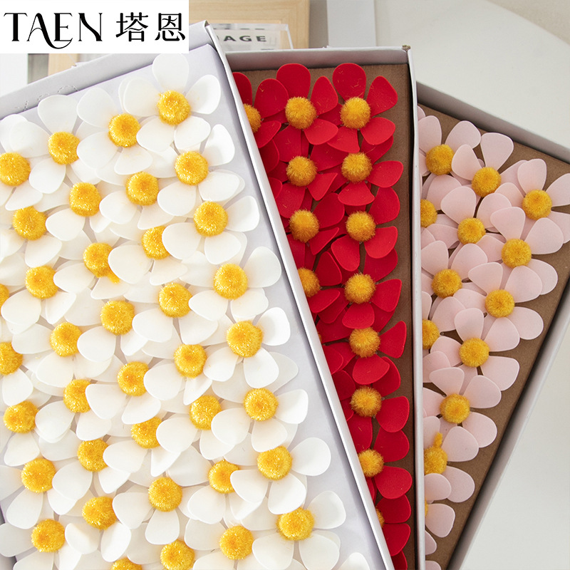 Tarn Violet Soap Flower Five-Leaf Petal Simulation Flower Bouquet Gift Box Decorative Dried Flowers Handmade DIY Materials
