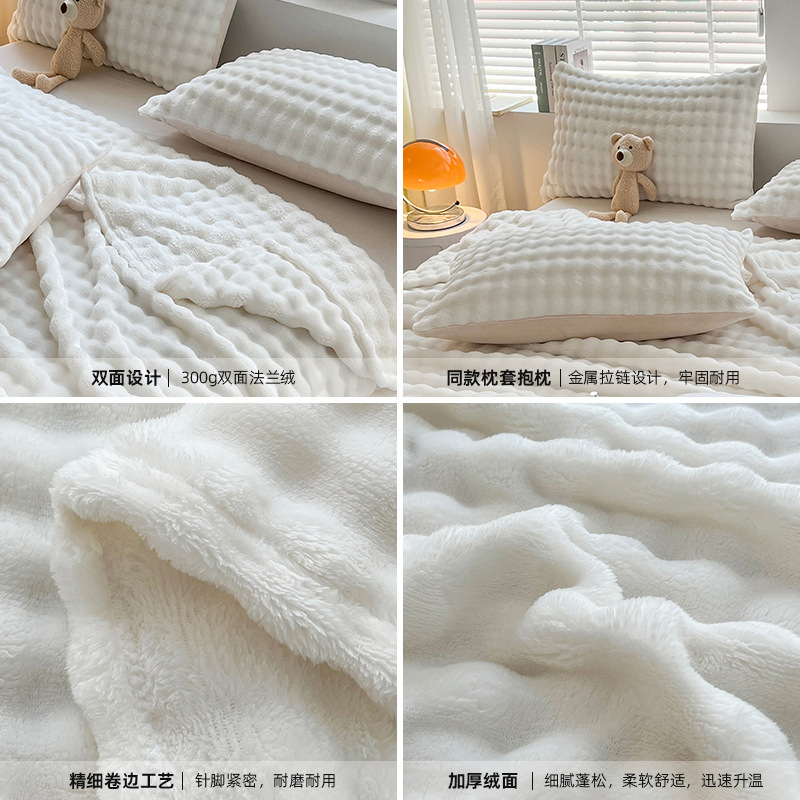 Picture of Ins Style Blanket Class A New Style Curled Bubble Velvet Casual Nap Blanket Thickened Blanket Sofa Cover Blanket Universal for All Seasons