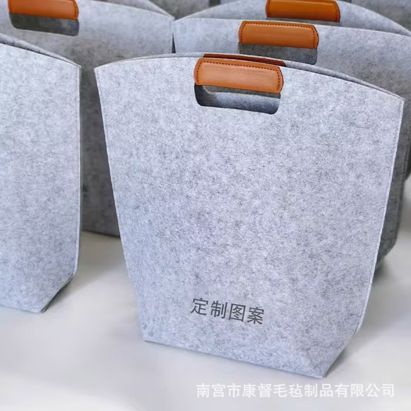 Customized Felt Bag with Logo Printing Pattern Handbag, Simple Business Large Capacity Felt Corporate Gift Storage Bag