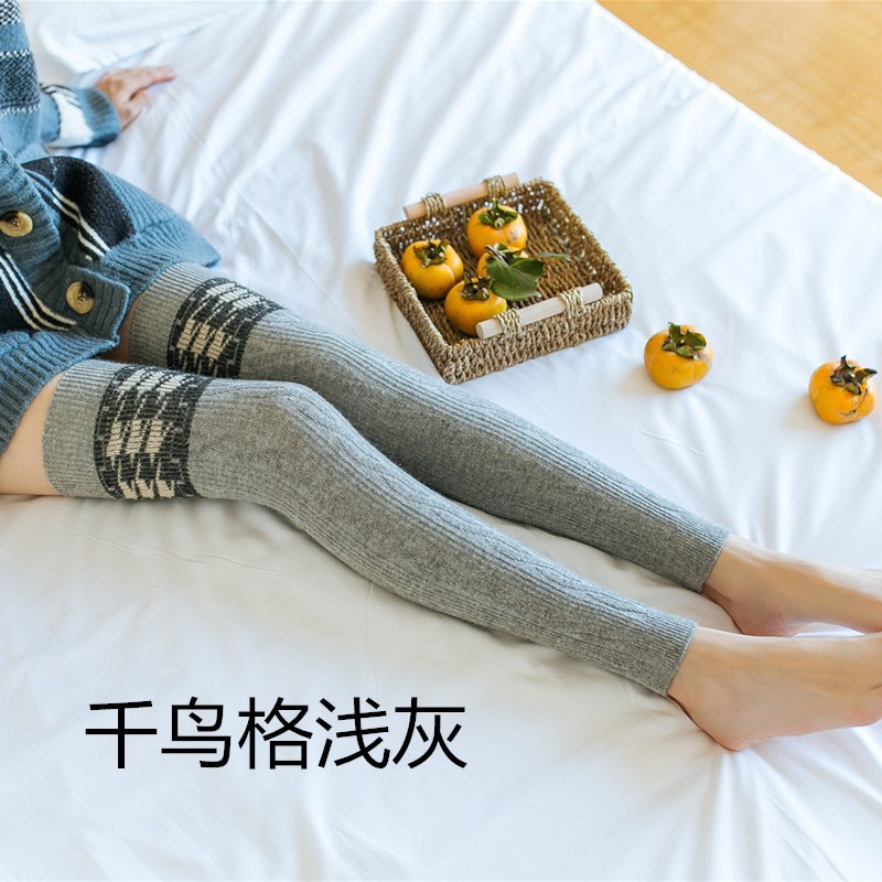 Picture of Factory wholesale Japanese women's knee pads warm long tube pile socks autumn and winter mixed rabbit wool long leg knee socks