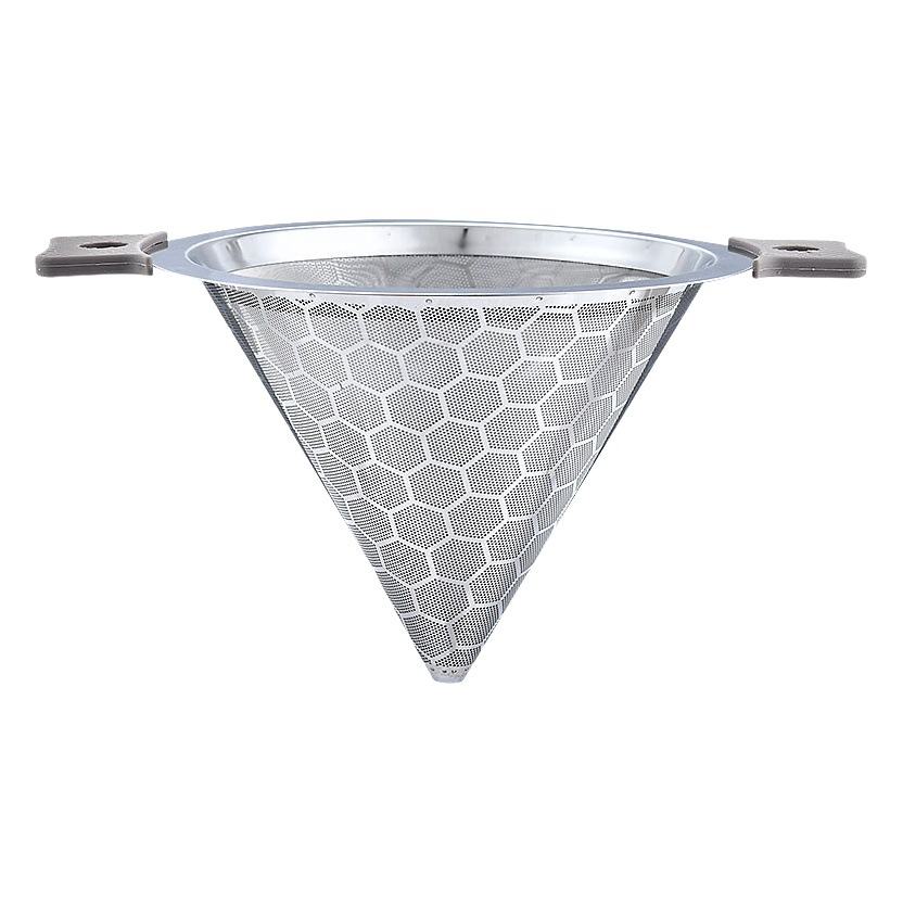 304 stainless steel tea filter net milk tea shop special double-layer fine cone funnel tea filter net commercial