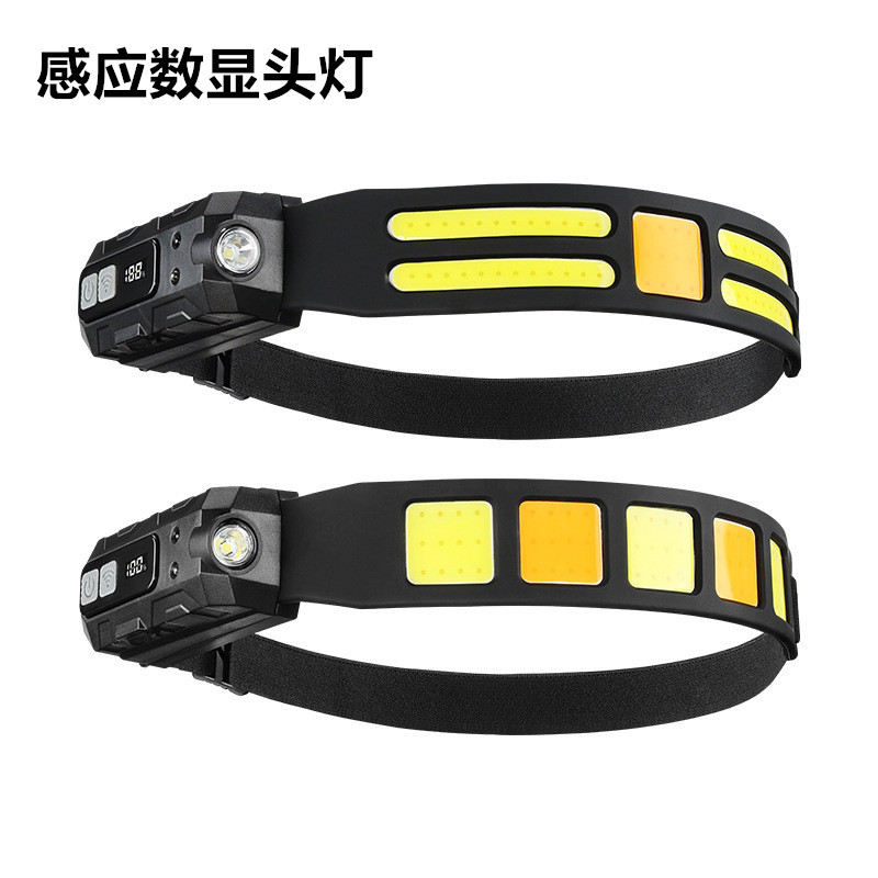 New induction headlight strong light night fishing charging super bright outdoor head-mounted lighting LED floodlight long-range headlight