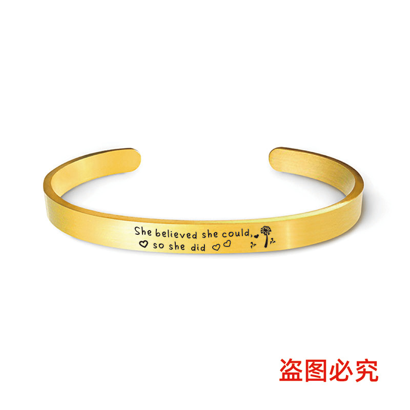 Picture of Bracelet European and American Cross-Border Stainless Steel Bracelet 2025 Graduation Season Doctor's Hat Holiday Gift Engraved Titanium Steel Bracelet