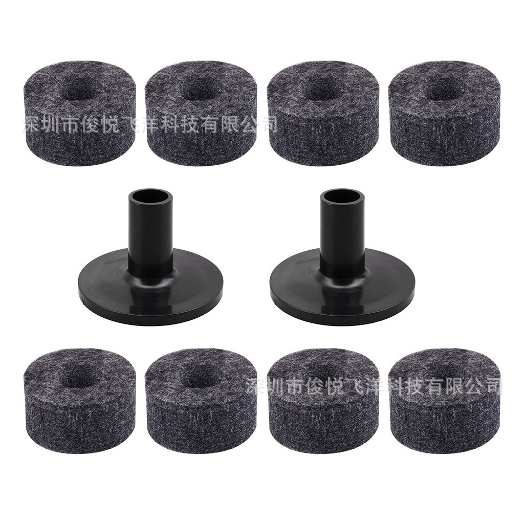 Factory wholesale 8 φ2.5cm drum felt pads 2 sleeve non-slip felt drum accessories