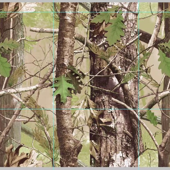 Big Tree Forest Hunting Camouflage + Pu White Film Fabric Python Pattern Printed Bags with Polar Fleece Outdoor