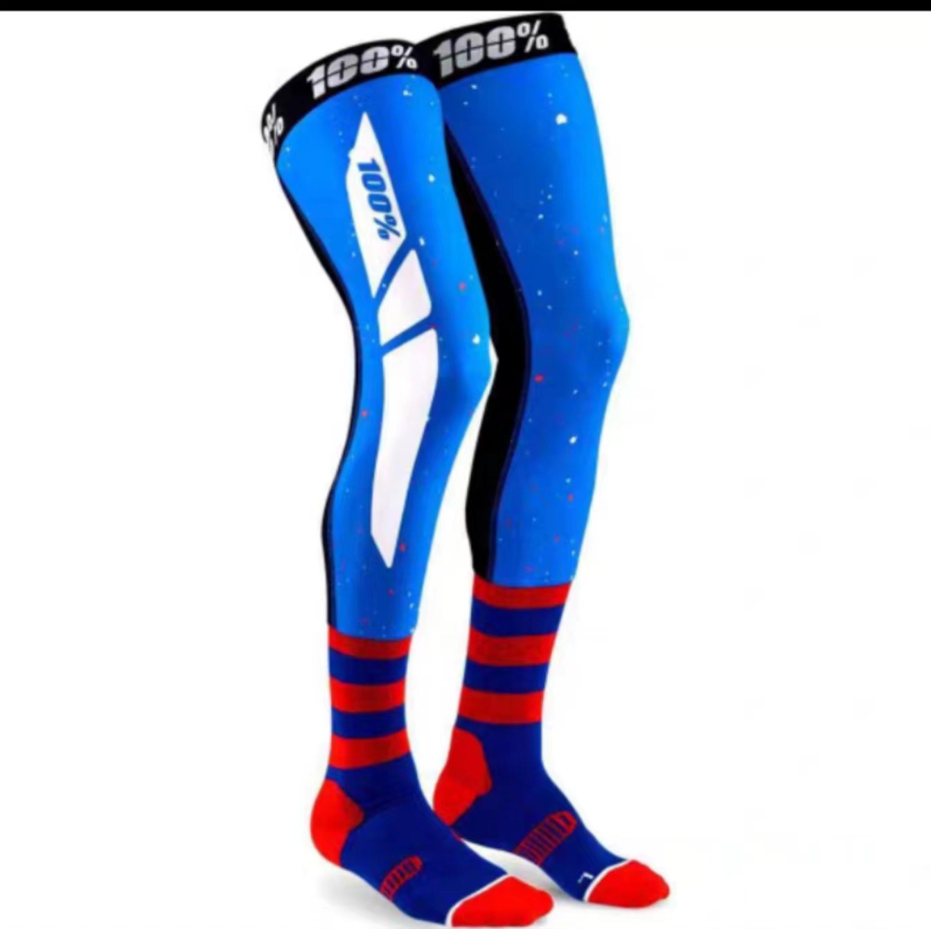 Picture of in stock New 100% Four-color Cross-country Motorcycle Stretch Ice Silk Pressure Non-slip Men's and Women's Mechanical Leg Inner Wear Stockings